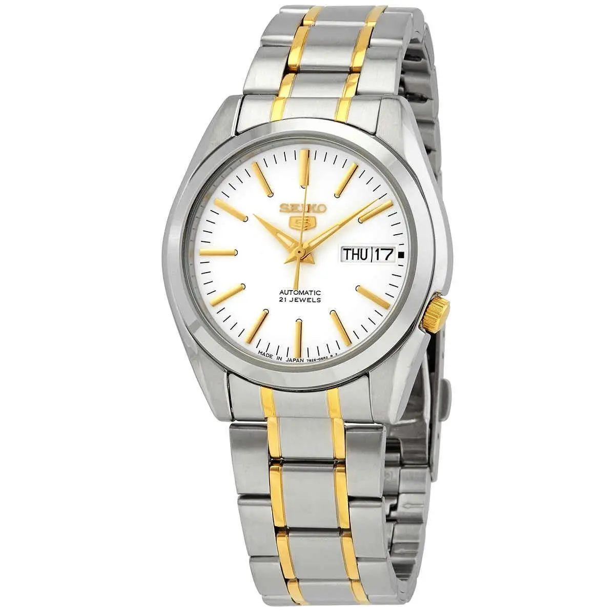 Seiko 5 Automatic White Dial Men`s Watch SNKL47J1