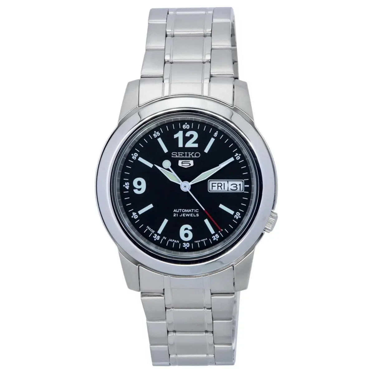 5 Stainless Steel Black Dial Automatic SNKE63 SNKE63J1 SNKE63J Men`s Watch by Seiko