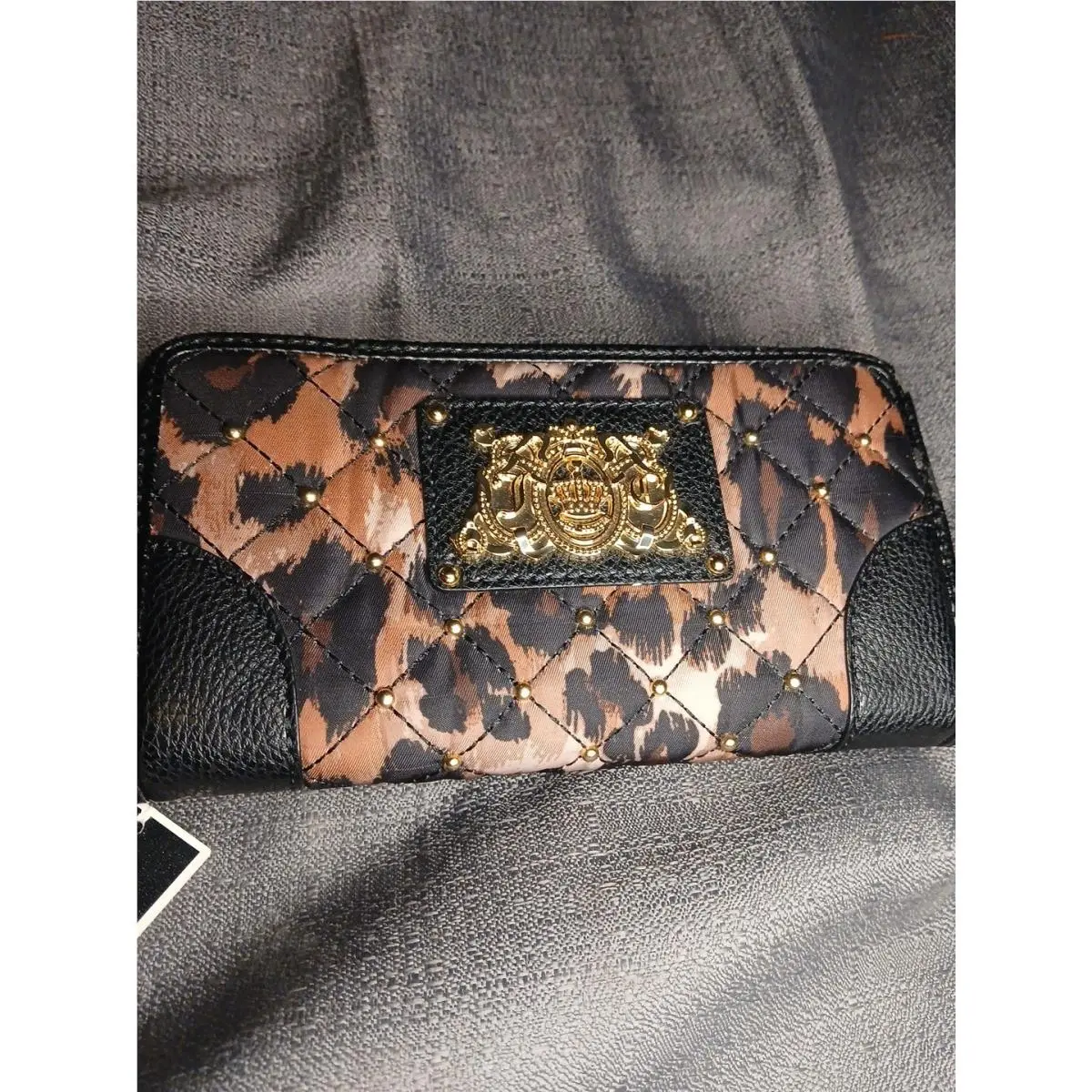 Juicy Couture Animal Print Wallet Black Label Leopard Cheetah Y2k