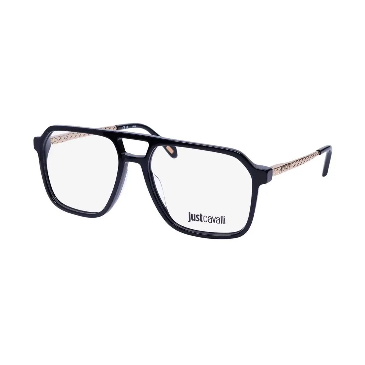 Just Cavalli VJC057 Eyewear 57-15-145 Black Plastic Full-rim Mens Pilot 0700