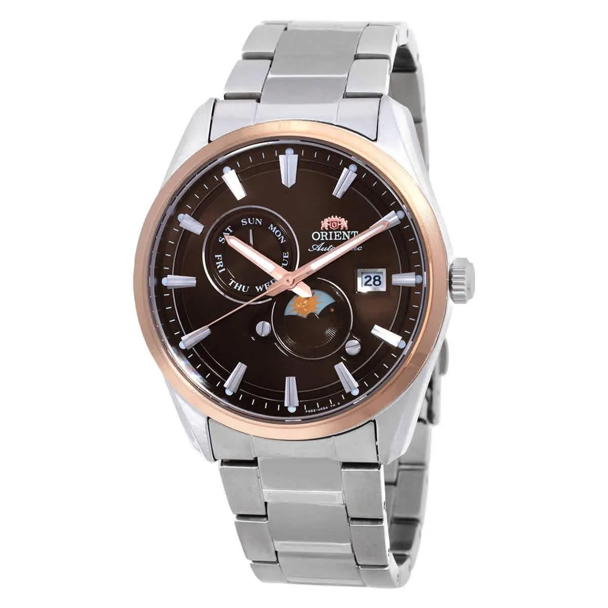 Contemporary Stretto Day-night Automatic Brown Dial Men`s Watch by Orient