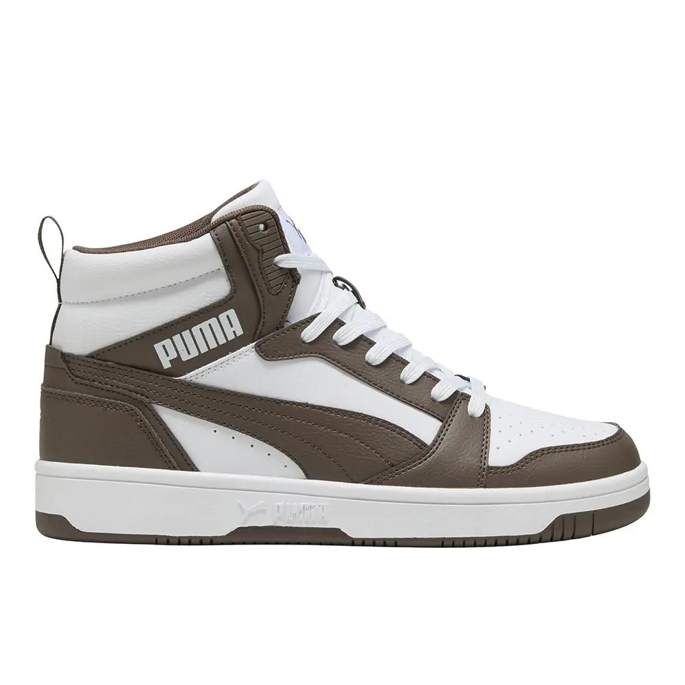 Puma Rebound V6 Mid Lace Up Mens White Sneakers Casual Shoes 39232649