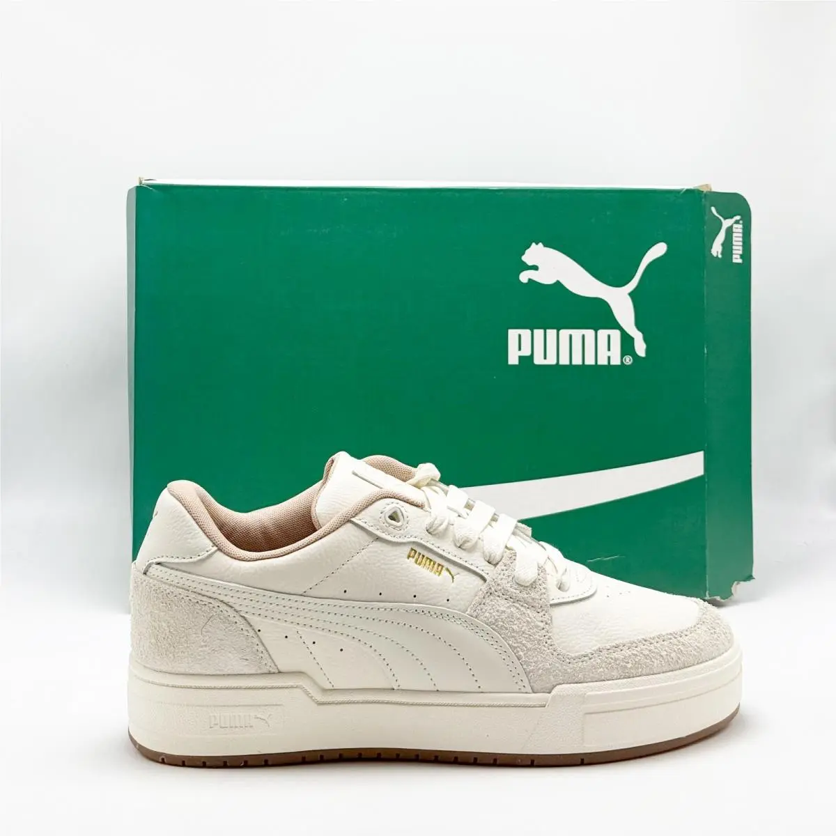 Men Puma CA Pro Lux Prm Pristine / Gum 390133 02 Sz 10.0