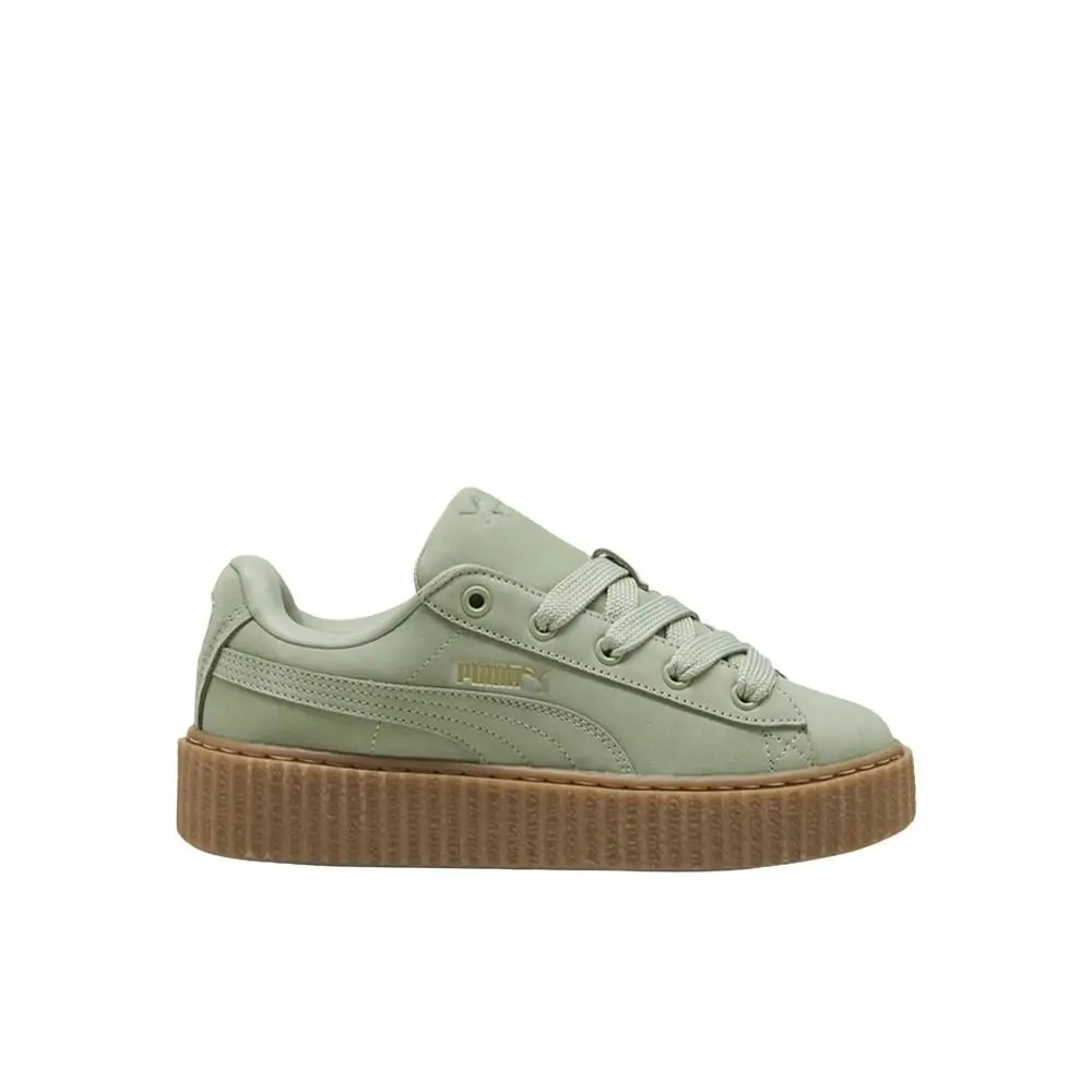 Puma Fenty X Creeper Phatty Nubuck Lace Up Youth Girls Green Sneakers Casual S