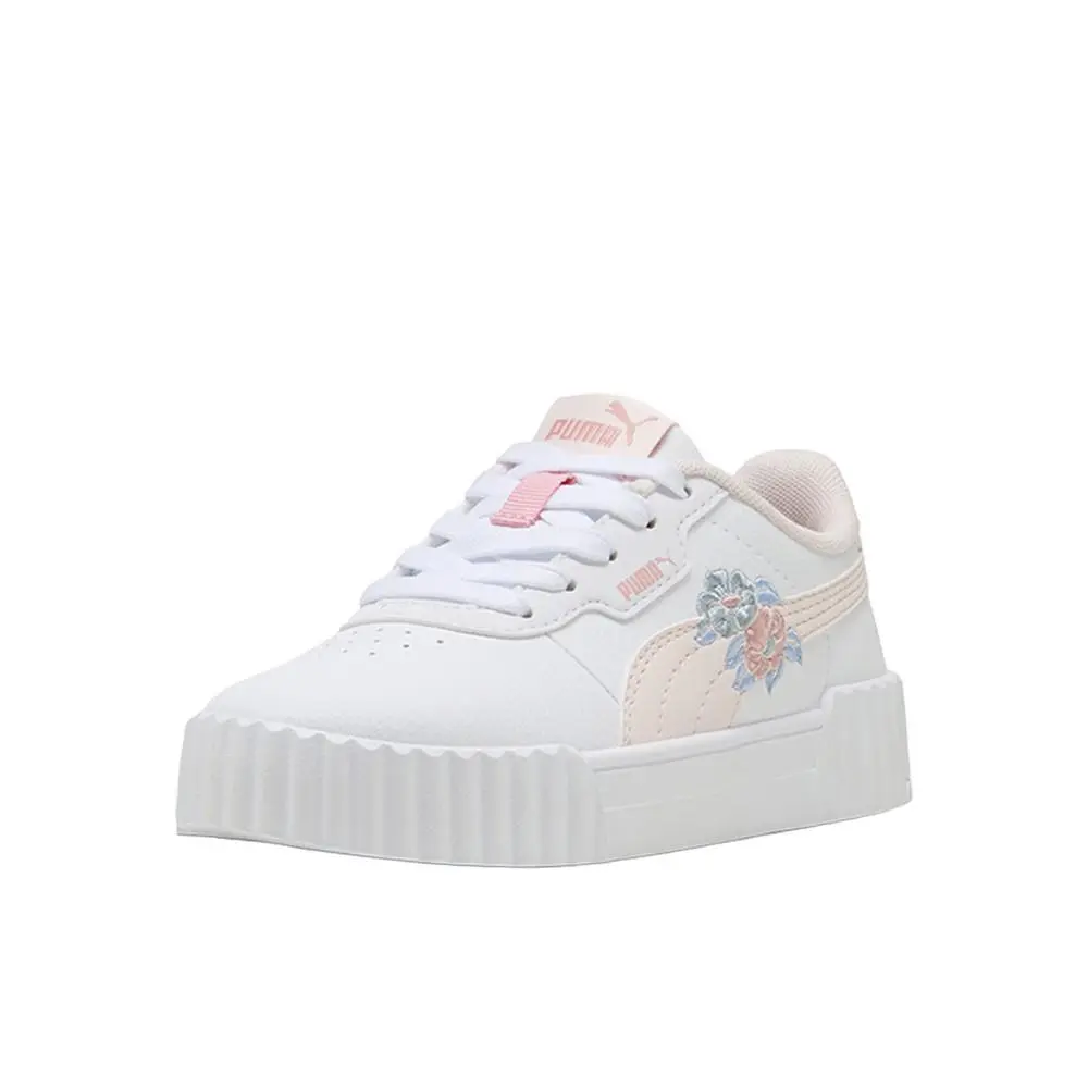 Puma shoes - PUMA Carina 3.0 Floral Lace Up  Youth - 40562501 - White 8