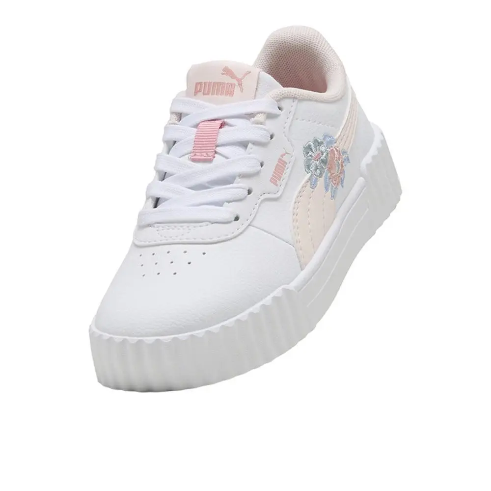 Puma shoes - PUMA Carina 3.0 Floral Lace Up  Youth - 40562501 - White 12