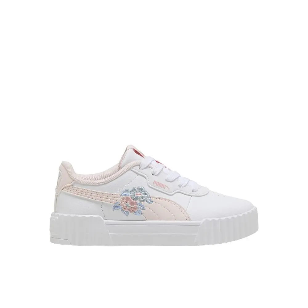 Puma shoes - PUMA Carina 3.0 Floral Lace Up  Youth - 40562501 - White 7