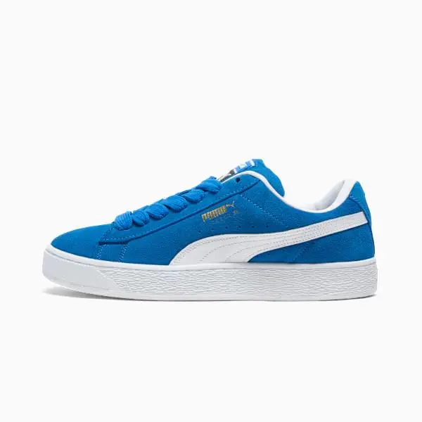 Puma Men`s Suede Classic + Laced Up Sneakers Shoes Light Blue/white