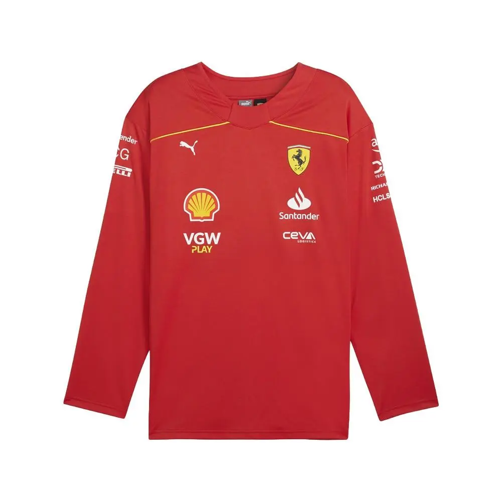 Puma clothing - PUMA Scuderia Ferrari Team Hockey Crew Neck Long Sleeve Replica J - 763607-01 - Red 4