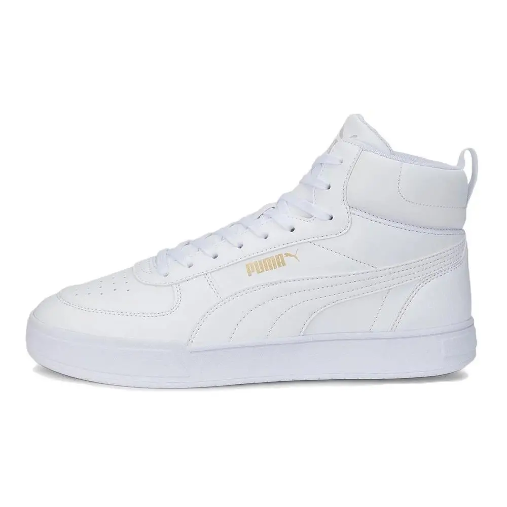 Puma Men`s Caven Mid White/gold/gray/violet Basketball Shoes - 385843-01 - White