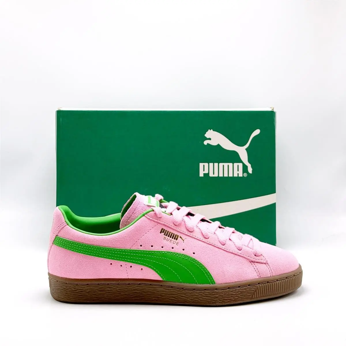 Men Puma Suede Terrace Pink Delight / Green 396451 02