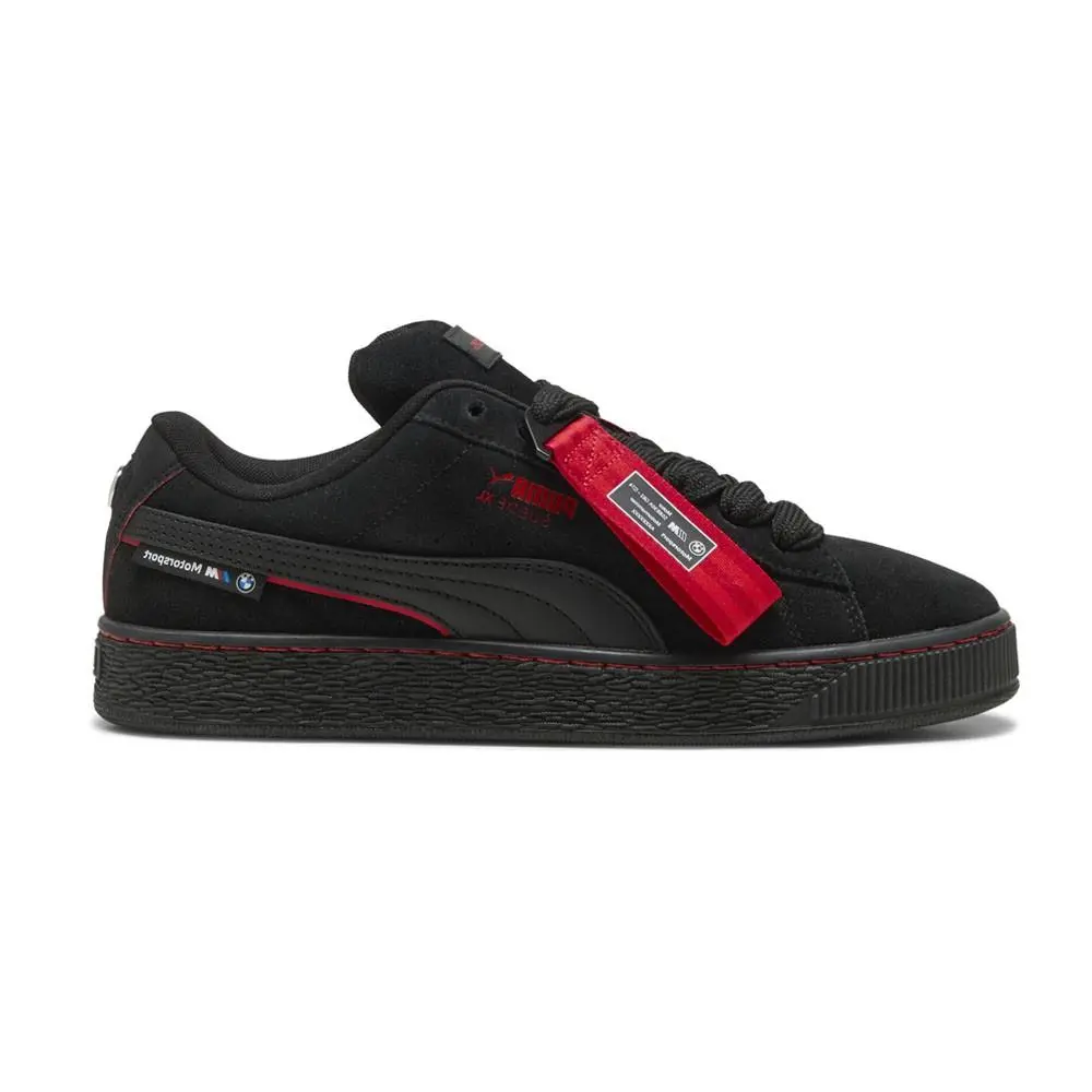 Puma Bmw M Motorsport Suede Xl Lace Up Mens Black Sneakers Casual Shoes 3087060