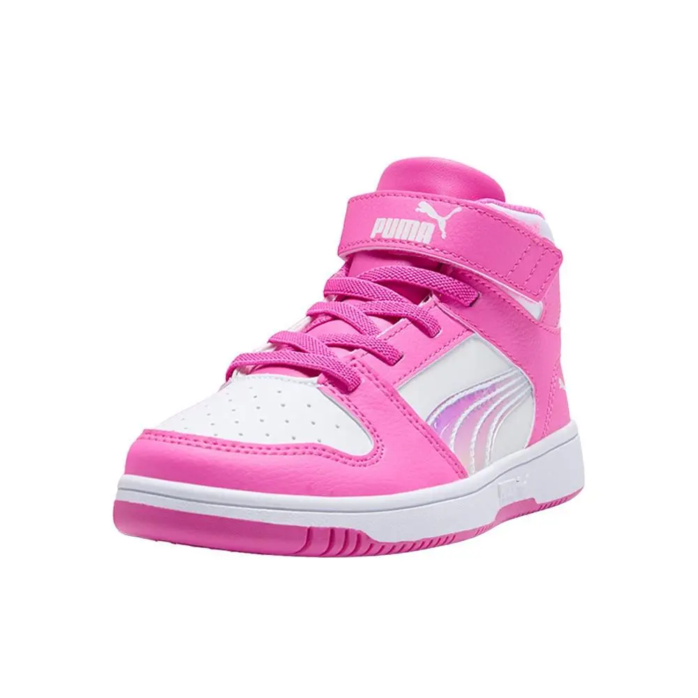 Puma shoes - PUMA Rebound Layup Iridescent Pink Lace Up  Toddler - 40113502 - Pink, White 0