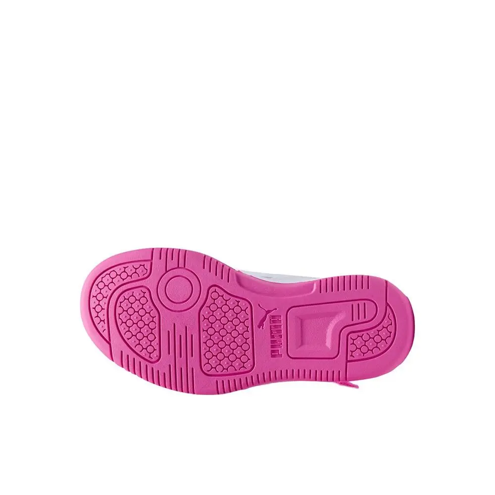 Puma shoes - PUMA Rebound Layup Iridescent Pink Lace Up  Toddler - 40113502 - Pink, White 3
