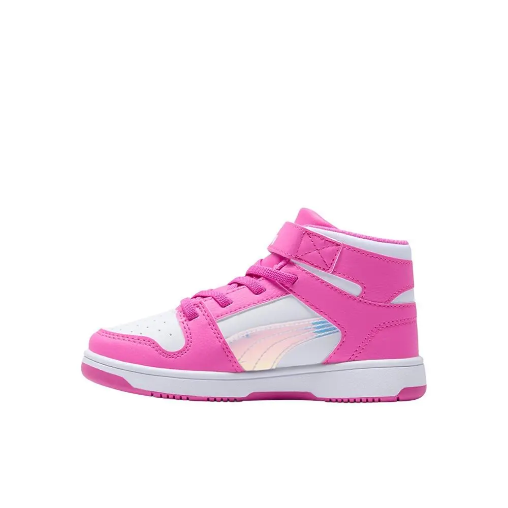 Puma shoes - PUMA Rebound Layup Iridescent Pink Lace Up  Toddler - 40113502 - Pink, White 9