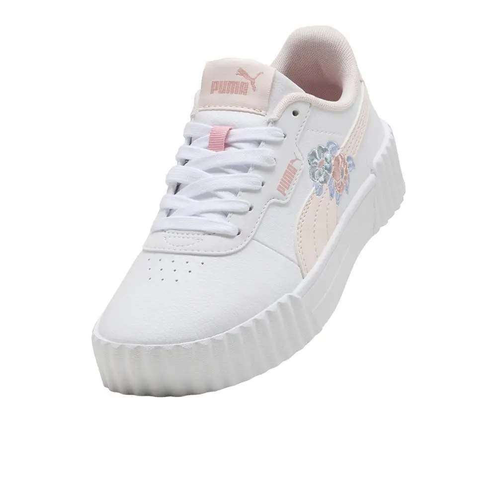 Puma shoes - PUMA Carina 3.0 Floral Lace Up  Youth - 40562401 - White 4