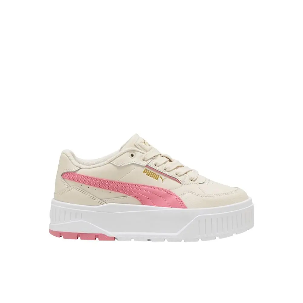 Puma Karmen Ii Idol Lace Up Youth Girls Beige Sneakers Casual Shoes 39887615