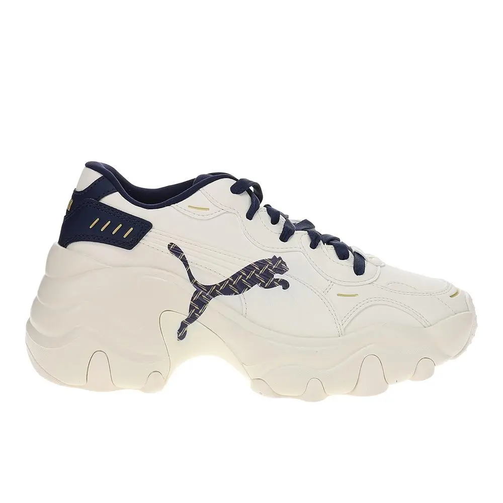 Puma Pulsar Wedge Monogram Lace Up Womens Off White Sneakers Casual Shoes 39663