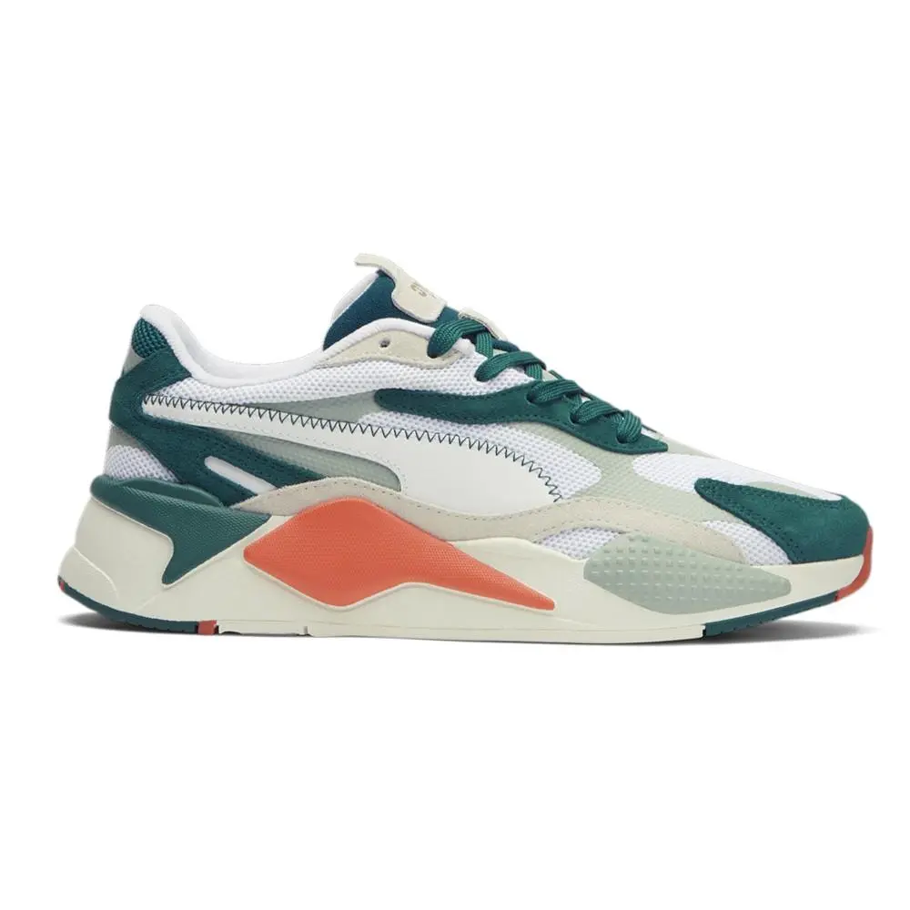 Puma RsX3 Nyc Lace Up Mens Green White Sneakers Casual Shoes 39610901