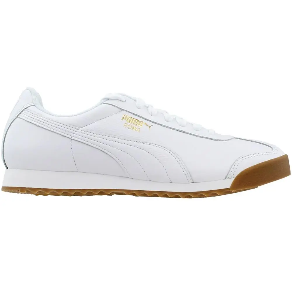 Puma shoes - PUMA Roma Classic Gum Lace Up - 366408-01 - White 7