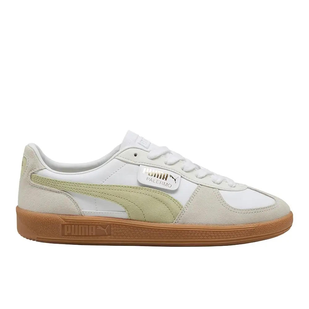Puma Palermo Leather Lace Up Mens White Sneakers Casual Shoes 39646418