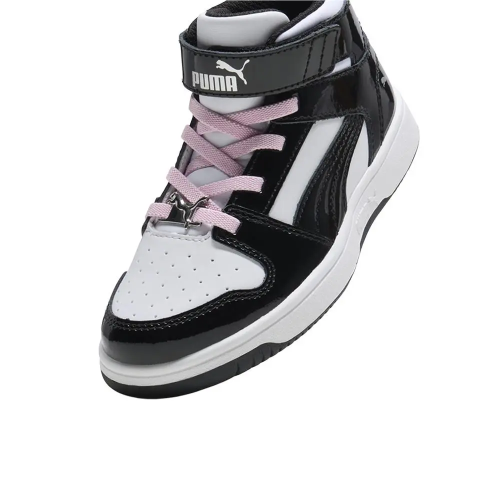 Puma shoes - PUMA Rebound Layup Shine V Slip On  Toddler - 40187301 - Black, White 4