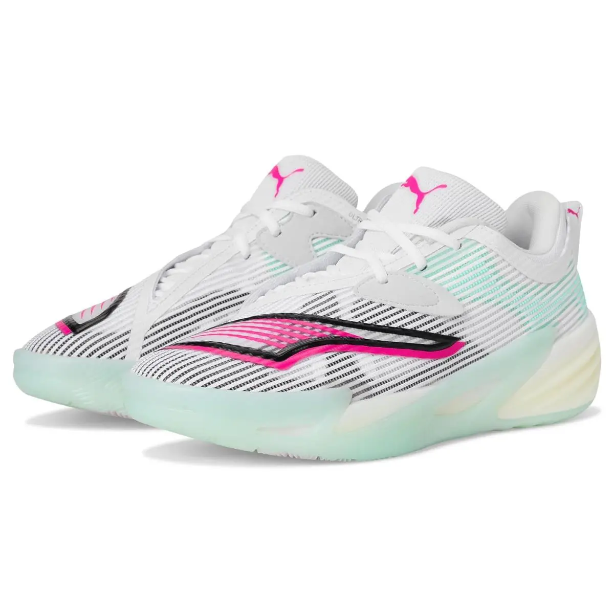 Man`s Sneakers Athletic Shoes  All-pro Nitro White/Mint Melt by Puma