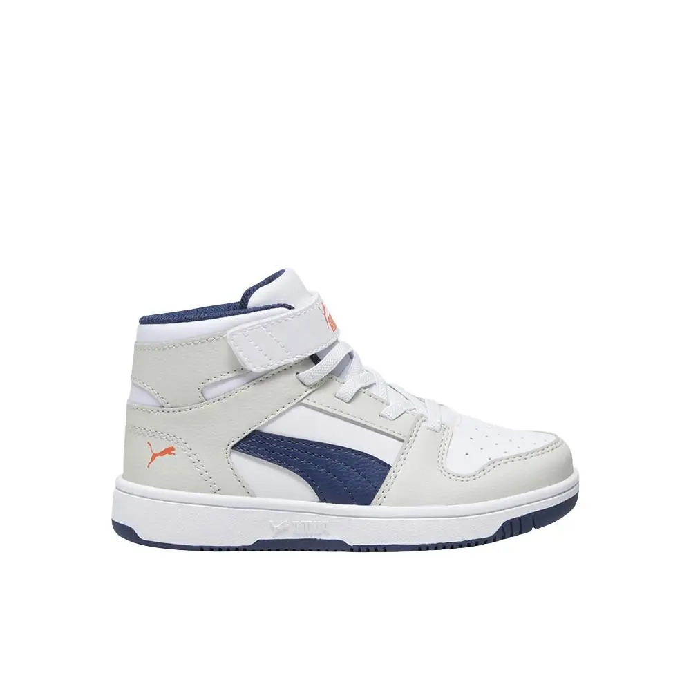 Puma Rebound Layup Sl V Slip On Toddler Boys Grey White Sneakers Casual Shoes