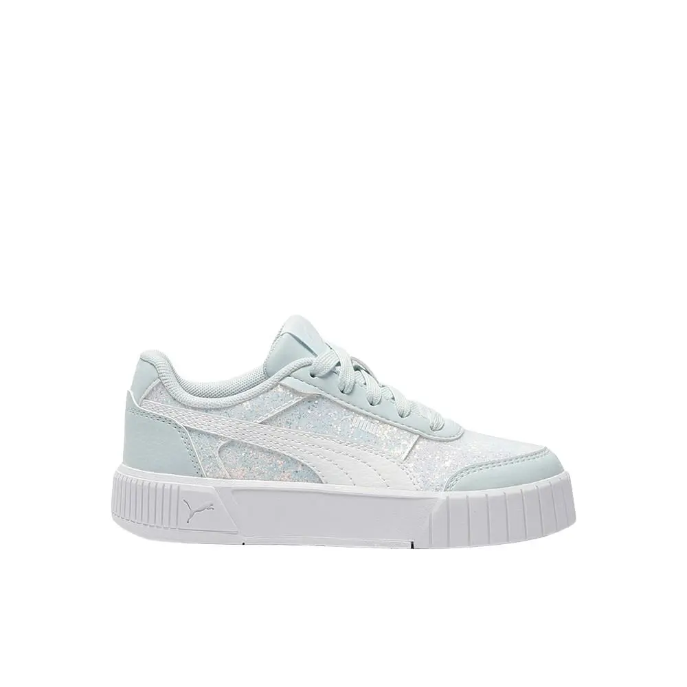 Puma Carina Mia Sprinkle Lace Up Toddler Girls Blue Sneakers Casual Shoes 40589