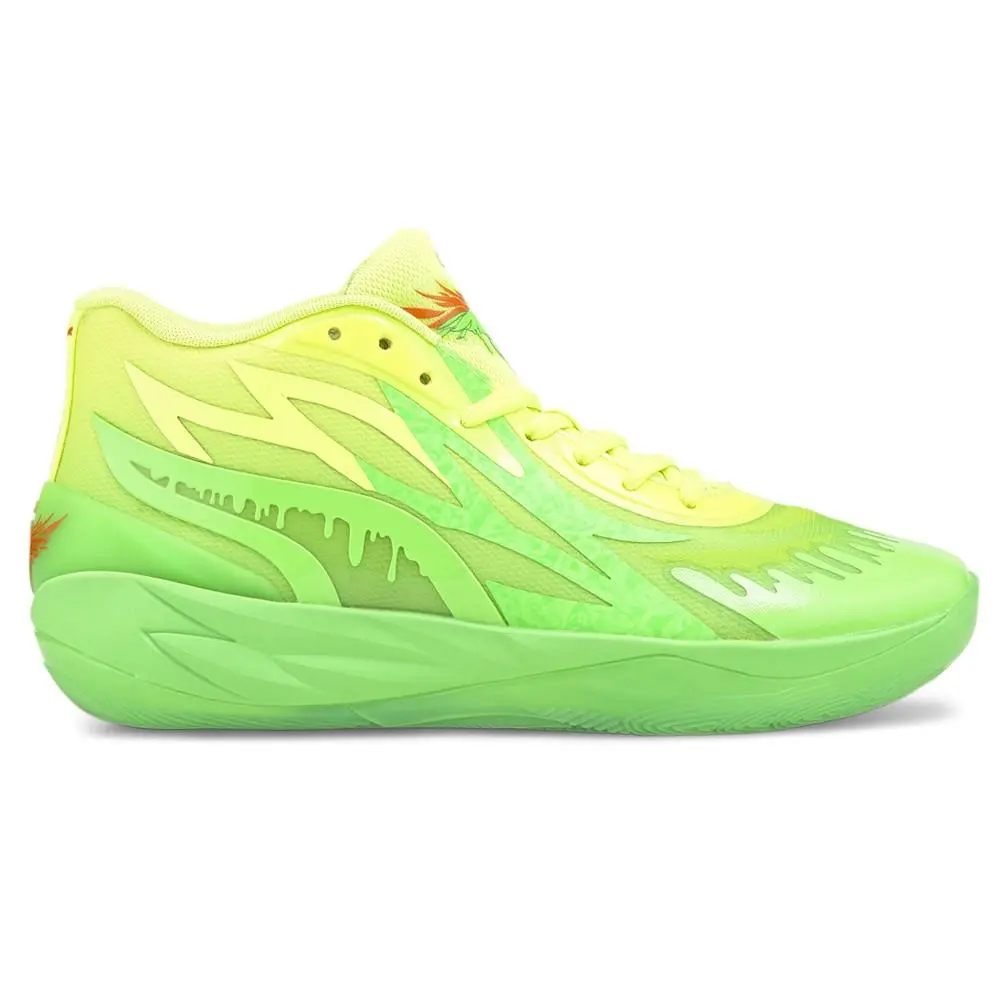 Puma Mb.02 X Slime Basketball Mens Green Sneakers Athletic Shoes 37758401
