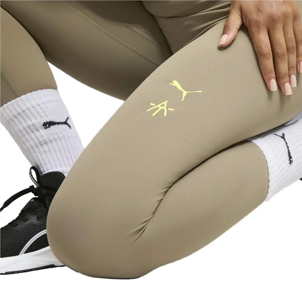 Puma clothing - PUMA  X Alex Toussaint Shapeluxe High Waist 78 Athletic Leggings - 52793620 - Brown 4