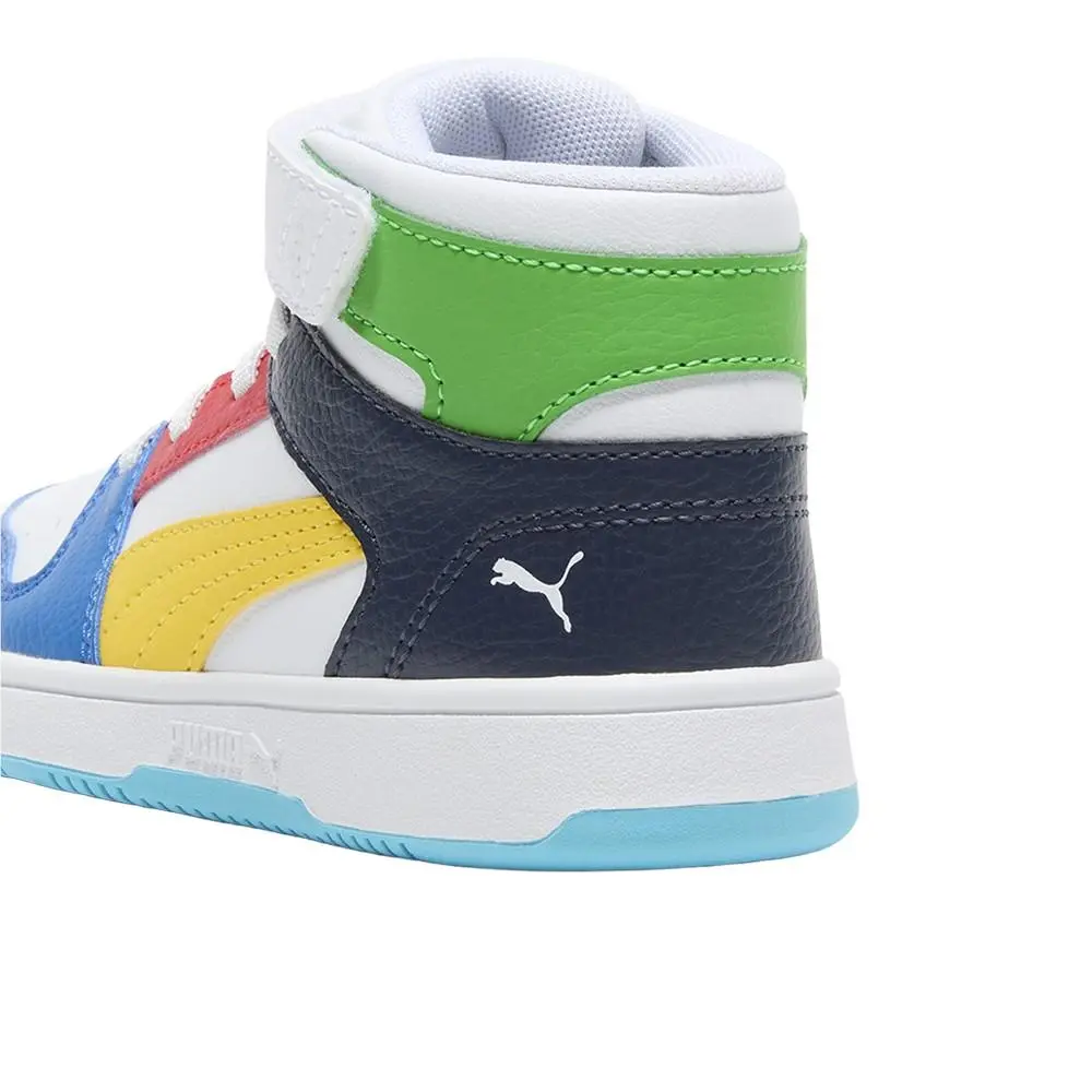 Puma shoes - PUMA Rebound Layup High Top  Toddler - 40306305 - White, Yellow 5