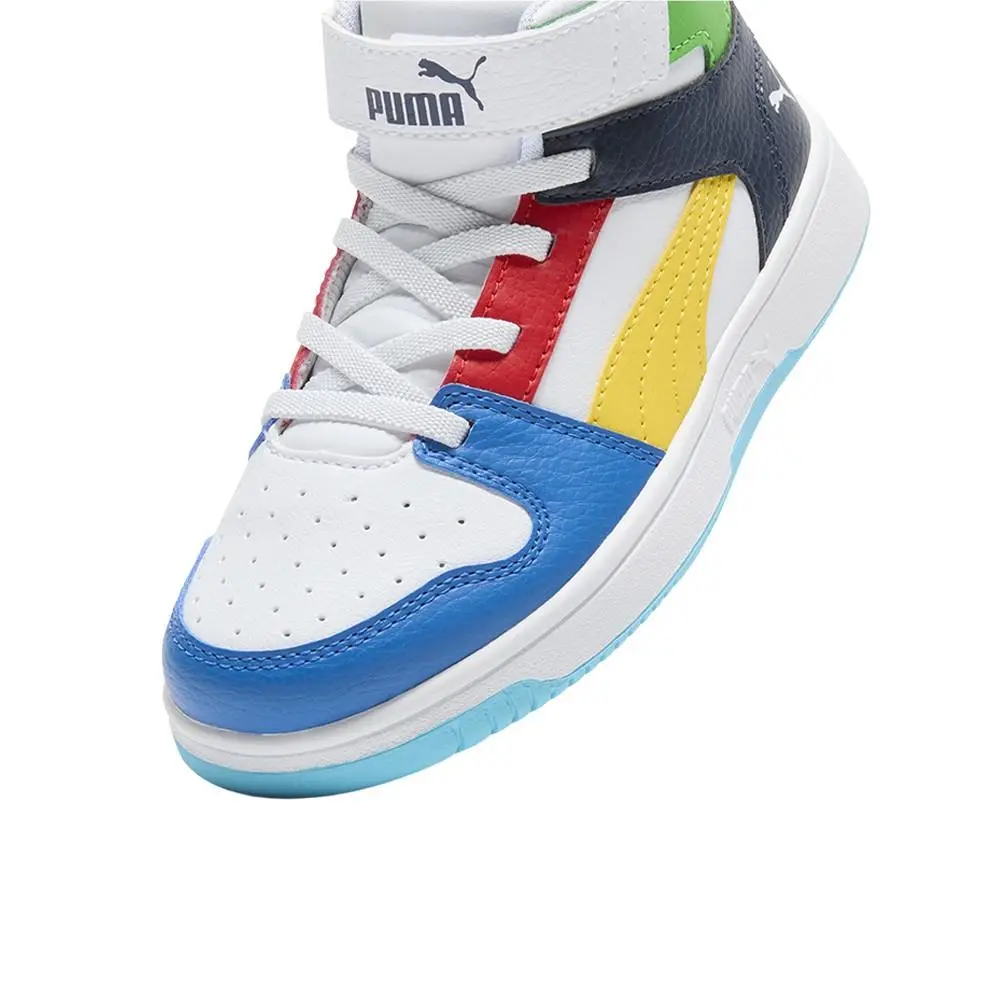 Puma shoes - PUMA Rebound Layup High Top  Toddler - 40306305 - White, Yellow 12