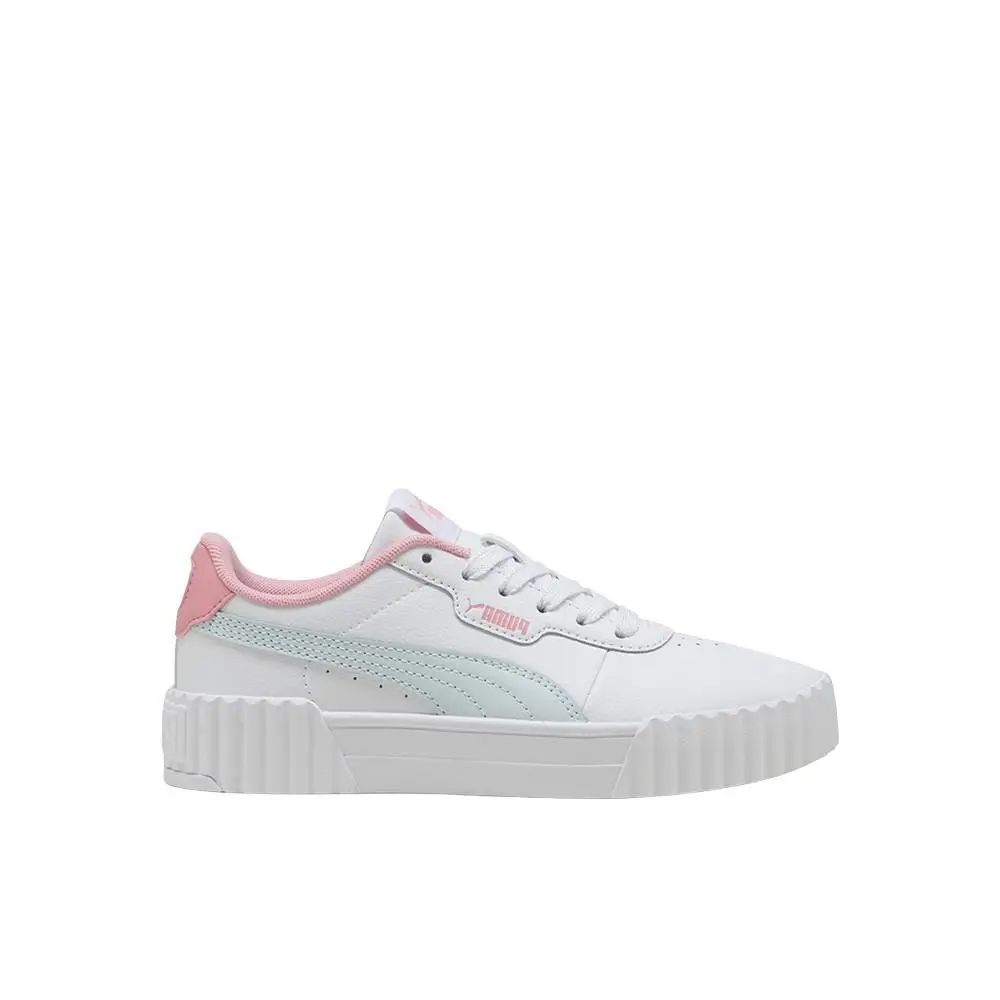 Puma Carina 3.0 Lace Up Youth Girls White Sneakers Casual Shoes 40147611