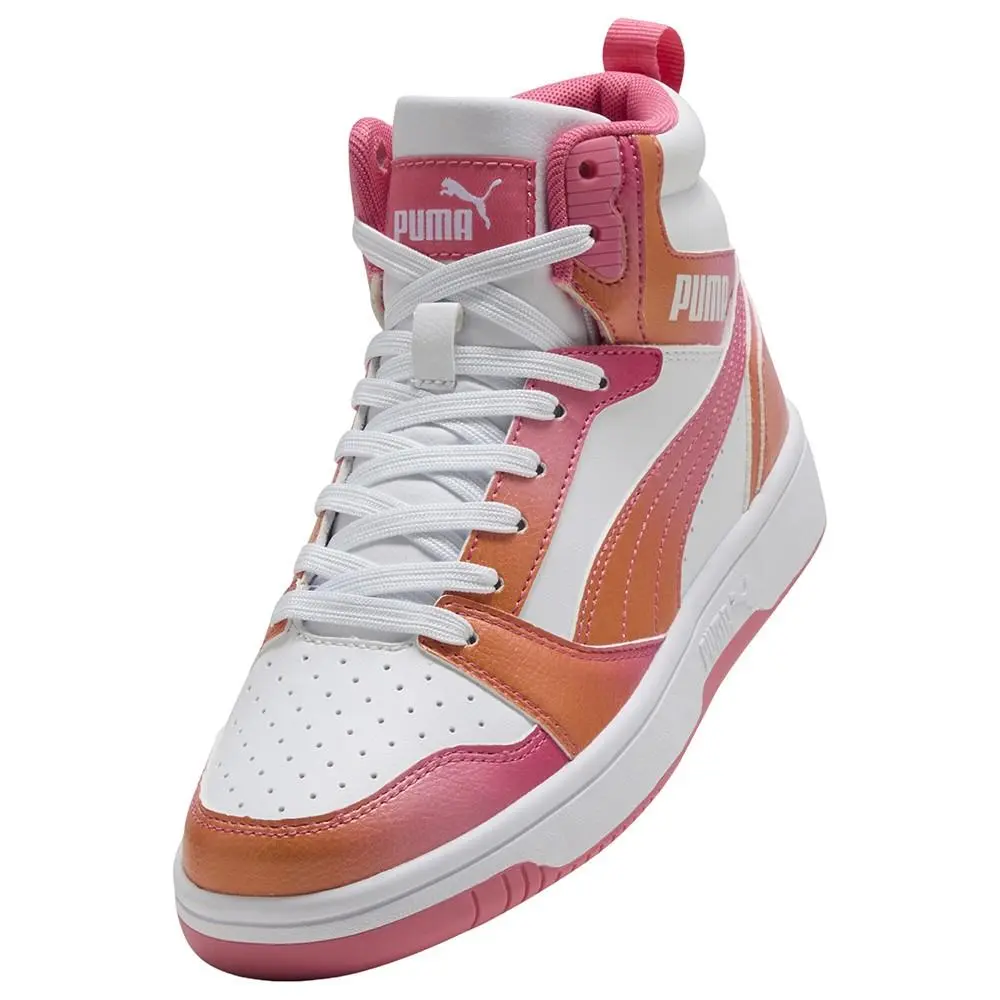 Puma shoes - PUMA Rebound V6 Fade High Top  Youth - 40802601 - Pink, White 12