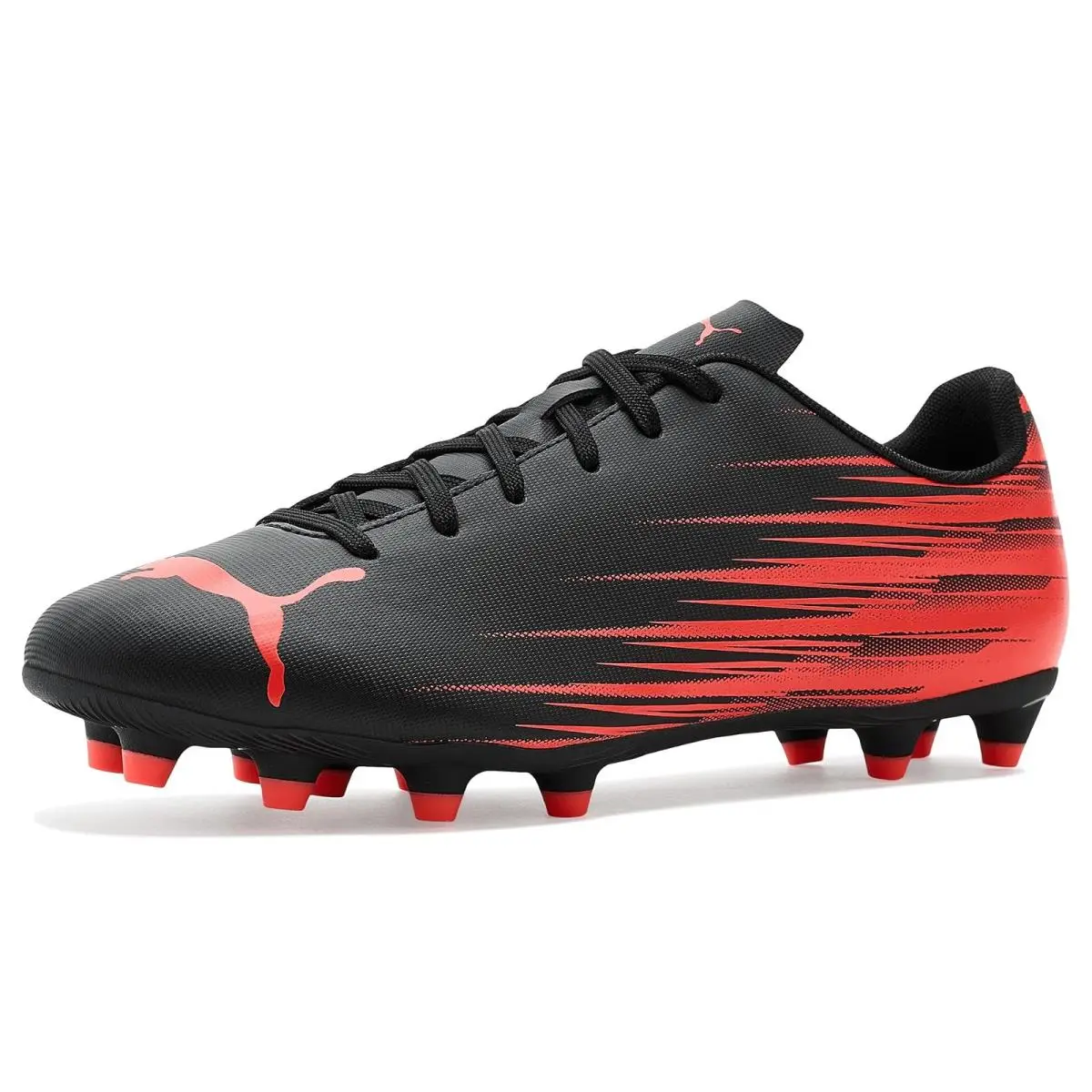 Man`s Shoes  Attacanto II Firm Artificial Ground Soccer Cleats  Black/Glowing Red by Puma