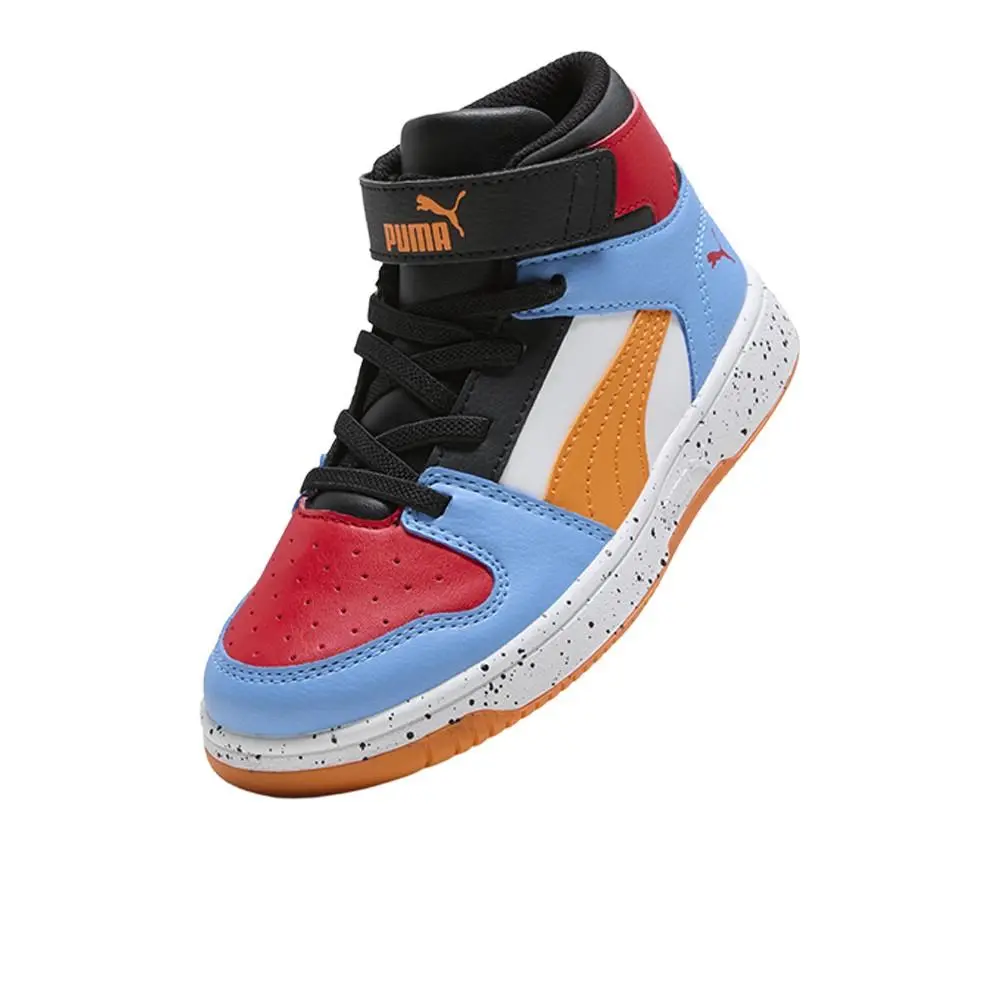 Puma shoes - PUMA Rebound Layup Sl Light Speckle Slip On  Toddler - 39762002 - Blue, Orange, White 4