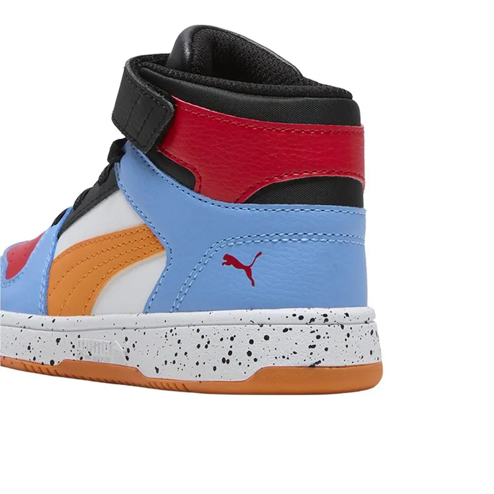 Puma shoes - PUMA Rebound Layup Sl Light Speckle Slip On  Toddler - 39762002 - Blue, Orange, White 5