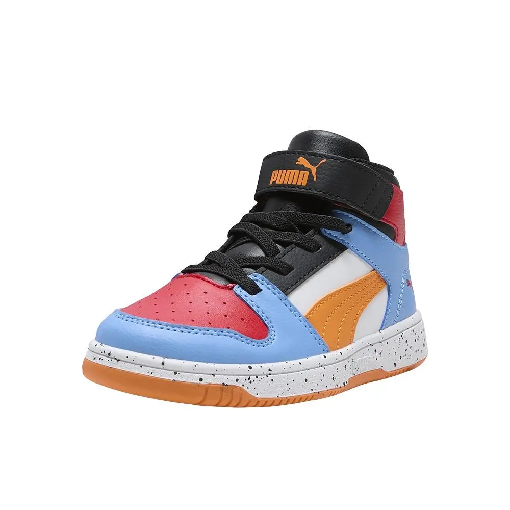 Puma shoes - PUMA Rebound Layup Sl Light Speckle Slip On  Toddler - 39762002 - Blue, Orange, White 8