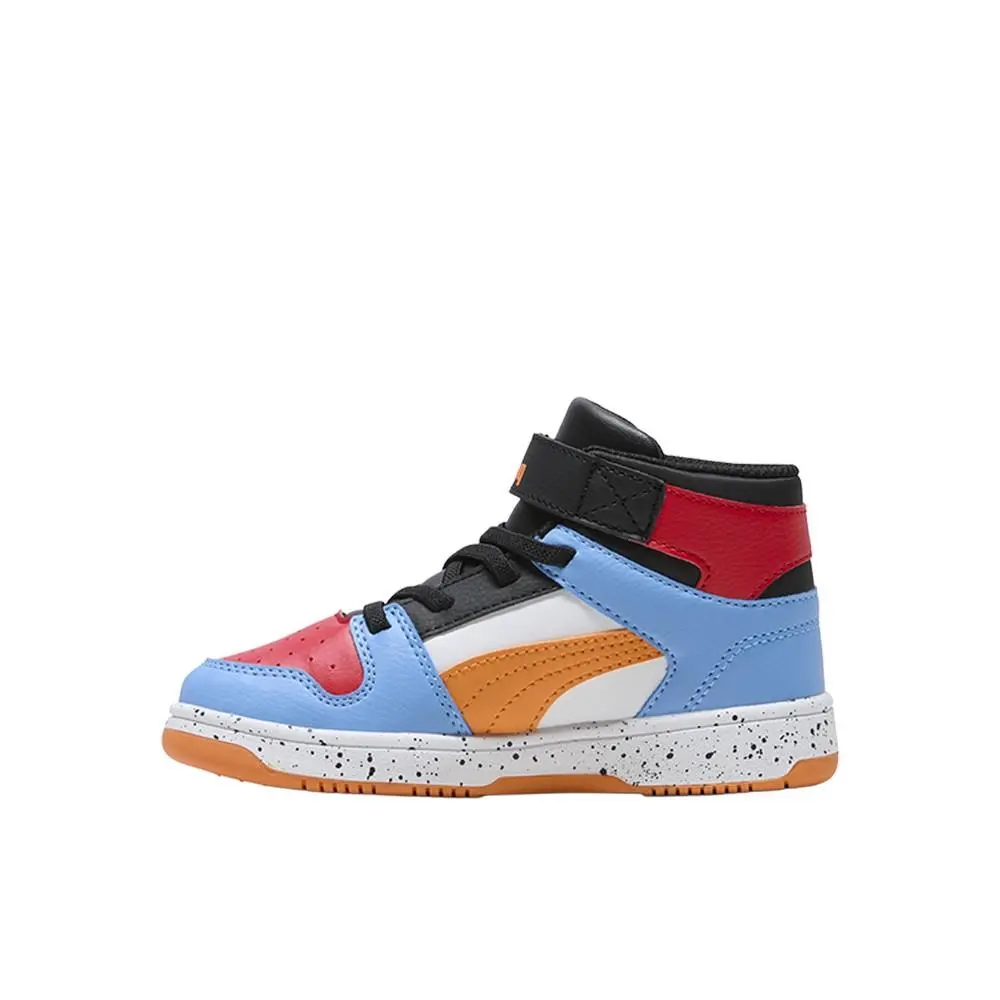 Puma shoes - PUMA Rebound Layup Sl Light Speckle Slip On  Toddler - 39762002 - Blue, Orange, White 9