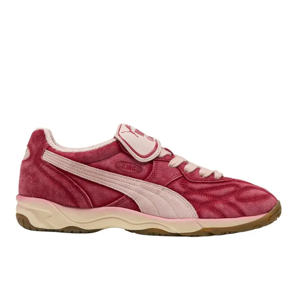 Puma King Indoor The Neverworn V Lace Up Mens Red Sneakers Casual Shoes 4022500 - Red