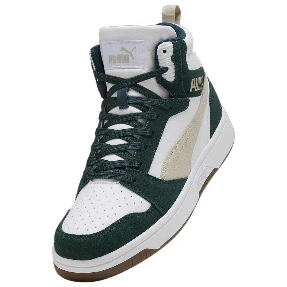 Puma shoes - PUMA Rebound V6 Suede High Top - 40071305 - White 4
