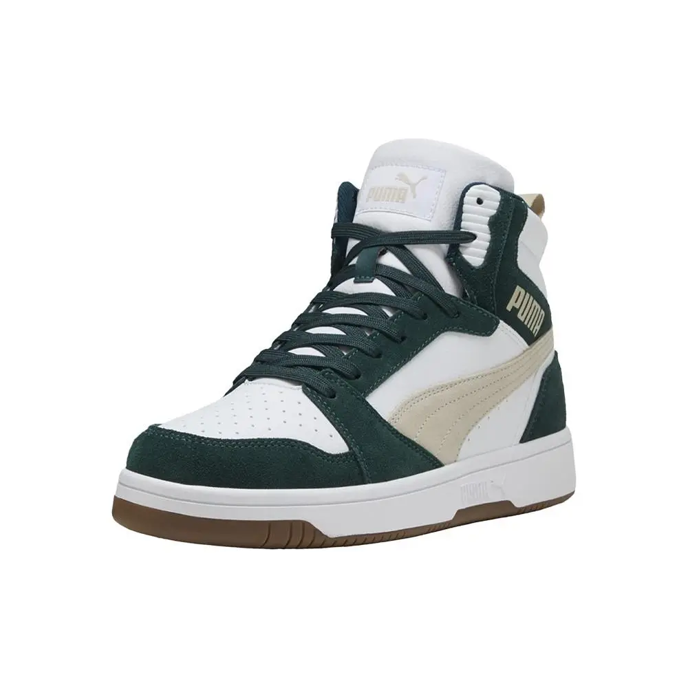 Puma shoes - PUMA Rebound V6 Suede High Top - 40071305 - White 8