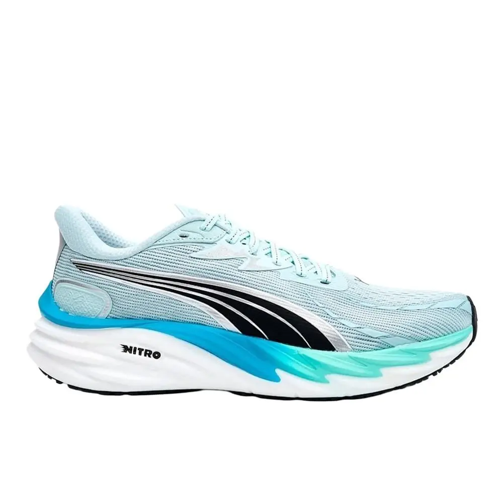 Puma Velocity Nitro 4 Wide Running Mens Green Sneakers Athletic Shoes 31206602