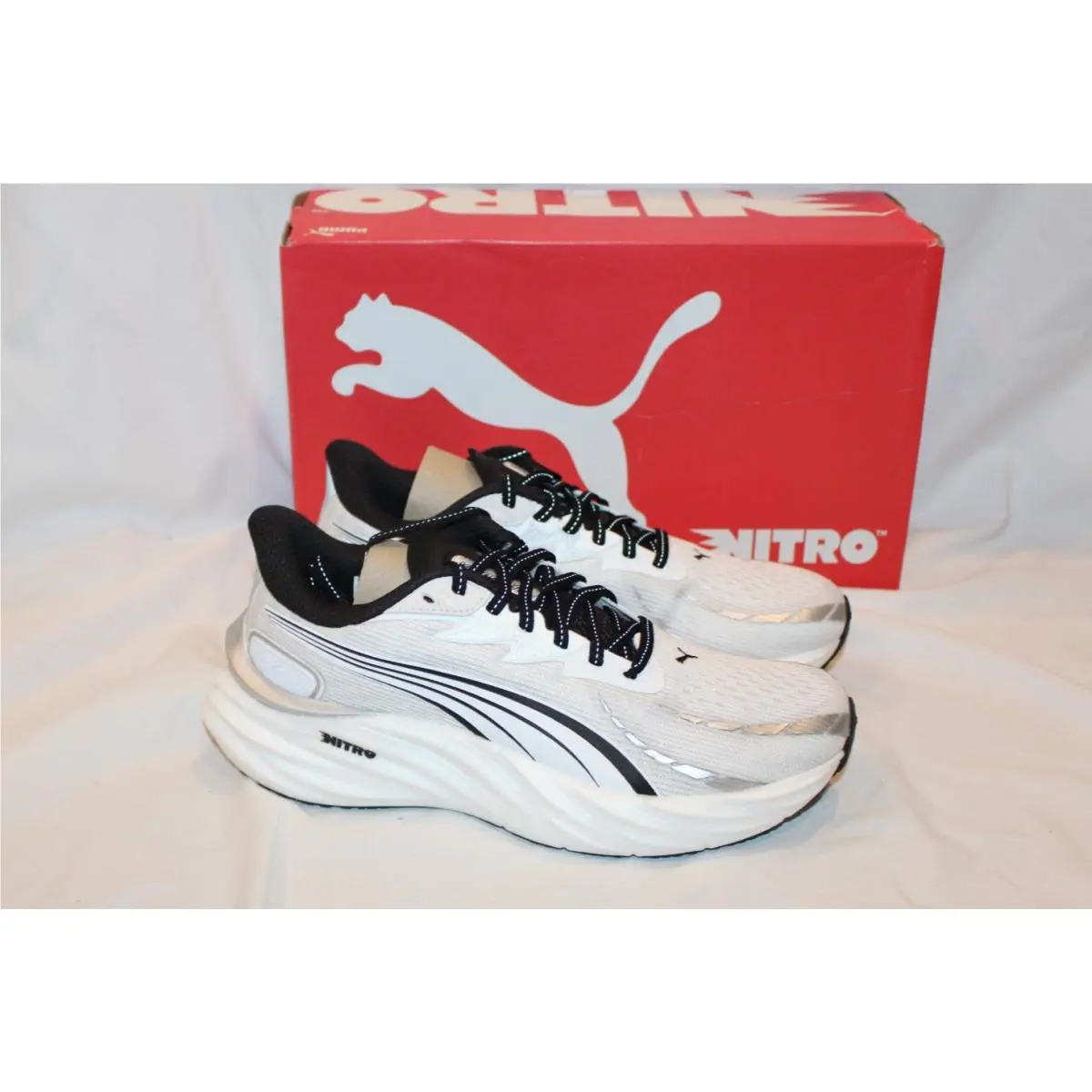 Women`s Velocity Nitro 4 White Running Athletic Sneakers SZ 8 by Puma