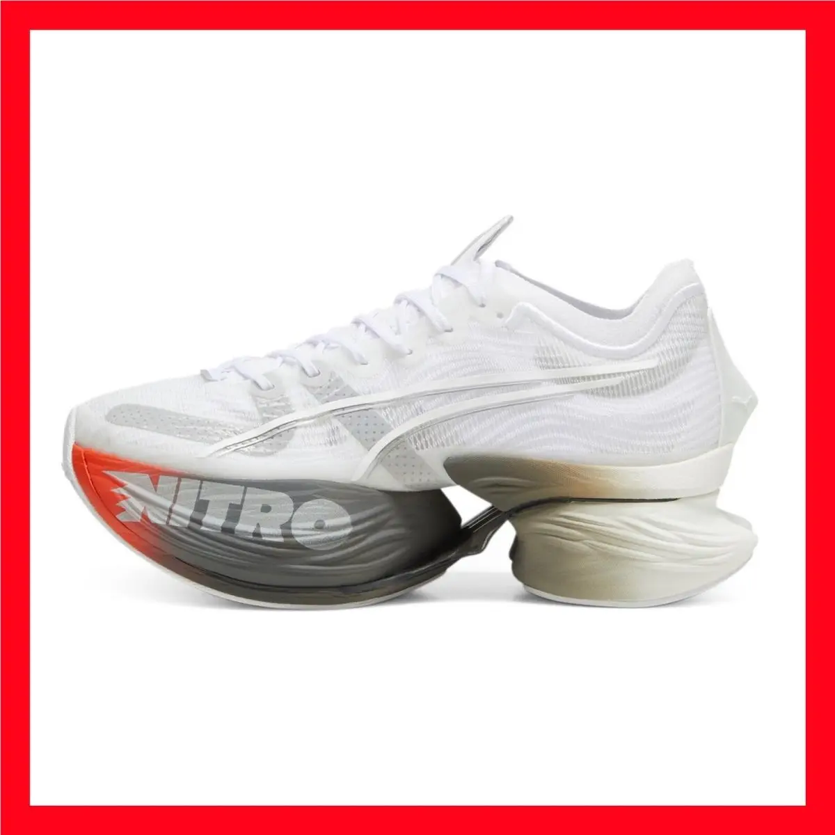Puma Fastroid White Silver Sneakers Running Shoes 379068-04 Mens Size 11.5