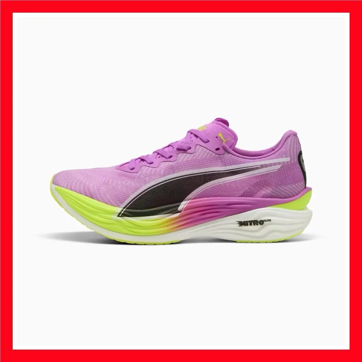 Puma Deviate Nitro Elite 3 Running White Purple Sneakers 309809-04 Men`s Size 8 - Purple