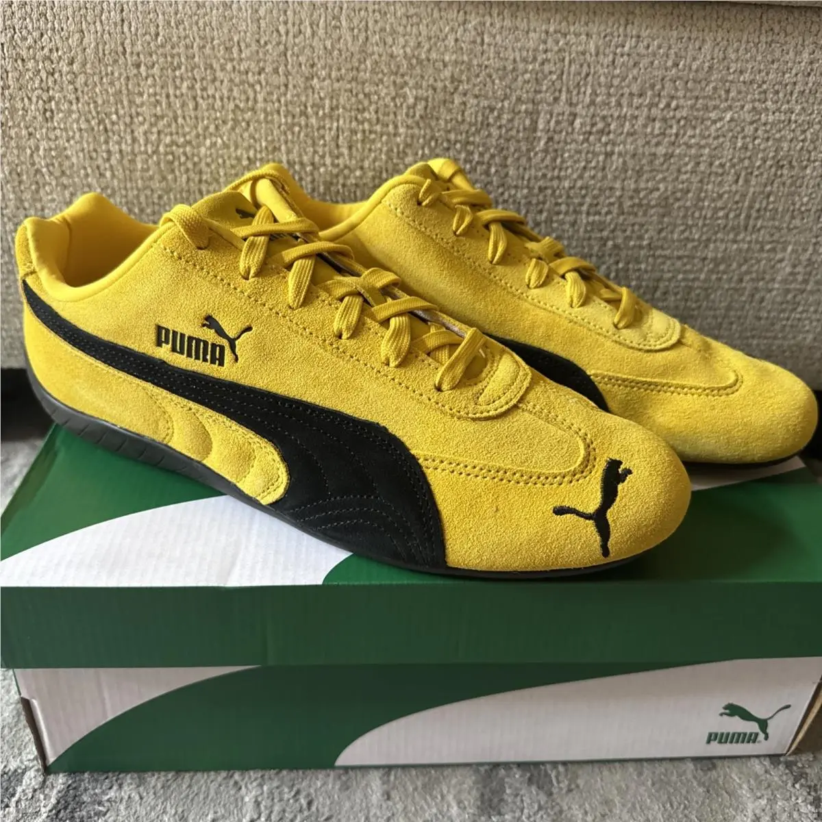 Puma Speedcat Og Lace Up Mens Yellow Sneakers Casual Shoes 39884619 Sz 10.5 US