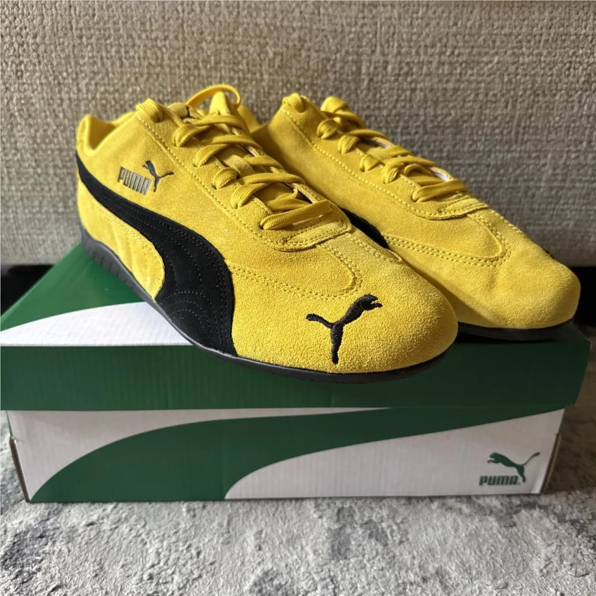 Puma Speedcat Og Lace Up Mens Yellow Sneakers Casual Shoes 39884619 Sz 9.5 US