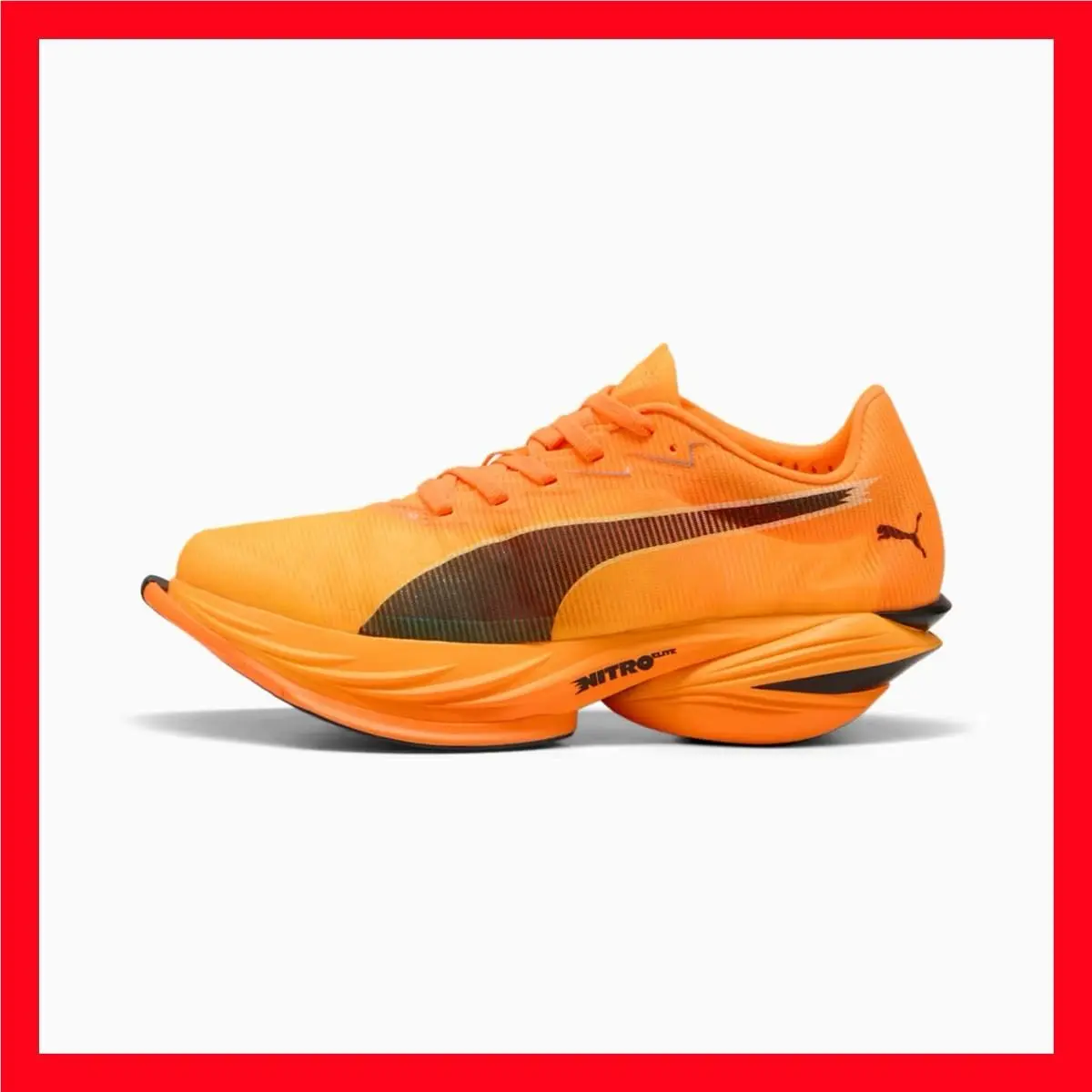 Puma Women`s Fast-r Elite 3 - Heat Fire/black/orange - 312061-03 Size 10.5